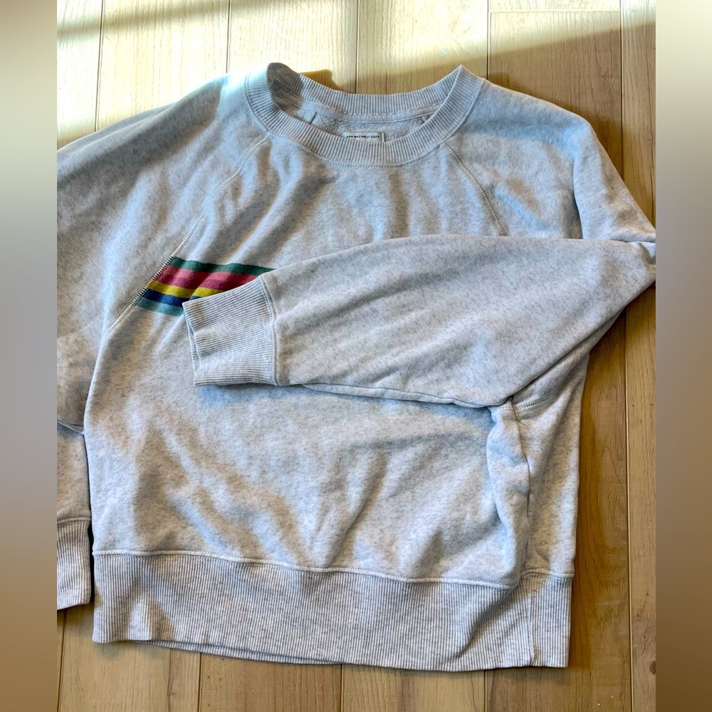 American Eagle grey crop sweatshirt